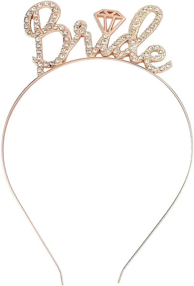 Kefley Bride Crown for Bachelorette Dresses to Be Headbands Gifts Party Decorations Silver Bridal Headband Tiara Accessories ,1 ,1.0 Count