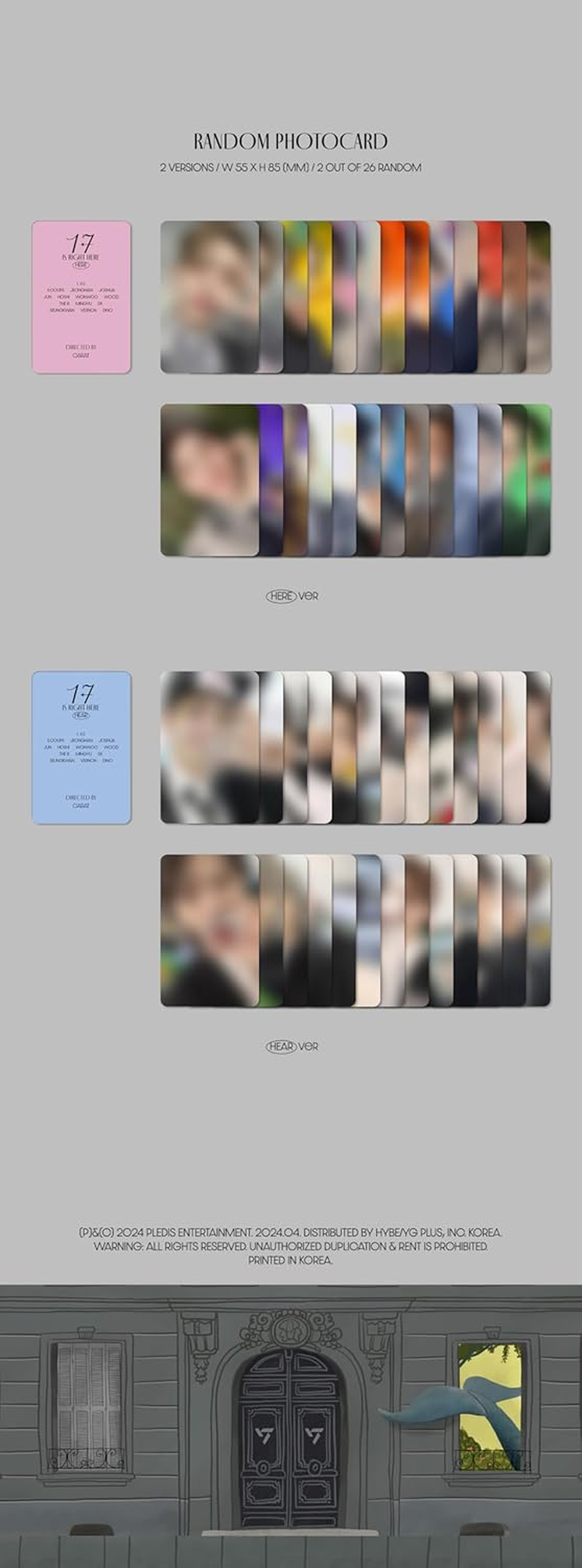 Seventeen 17 Is Right HERE Best Album Cd+Folded Poster on Pack+Outbox+Photobook+Archiving Book+Lyric Book+Team Photobook+Photocard+Tracking Sealed SVT (HERE Version) image number 1