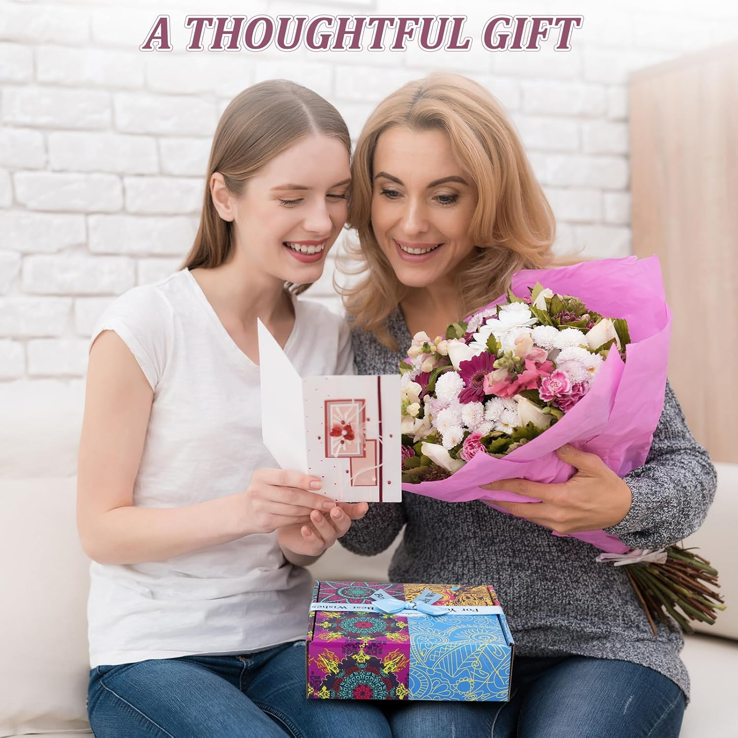 Soy Wax Aromatherapy Candles Gift Set Australia | 4 Pack Natural Scented Candles Lavender, Rose, Lavender, Lemon, Fig Scents 120H Long Burn, Stress Relief Gifts for Women image number 2