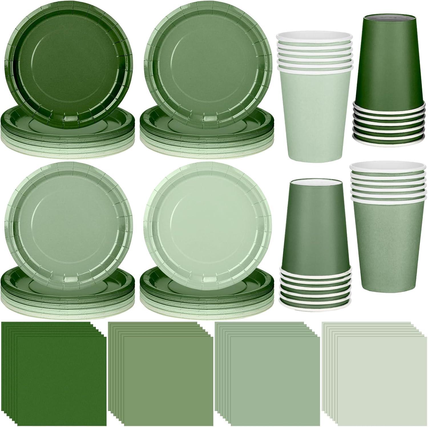 Meekoo 72 Pcs Pastel Party Decorations Birthday Party Paper Plates and Napkins Sets Disposable Macaron Color Party Paper Plates Napkins Cups for Birthday Baby Shower Party(Colorful)