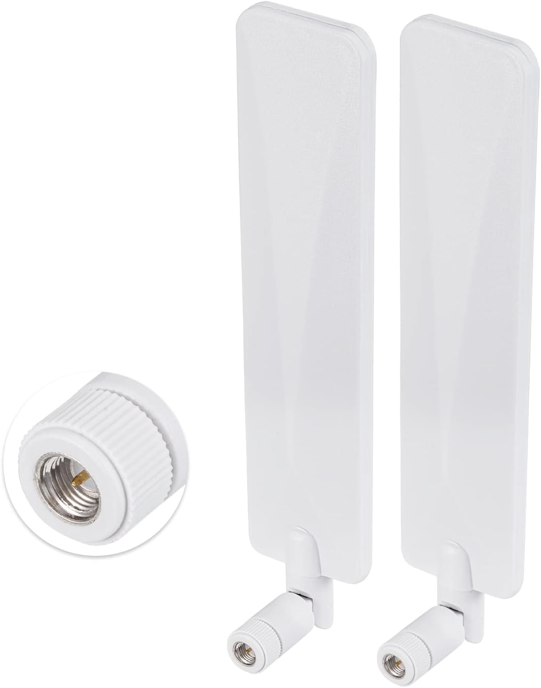 Bingfu Network SMA Male White Antenna (2-Pack) Compatible with Wireless CPE Router Gateway Industrial Iot Router Trail Game Camera Outdoor Security Camera image number 3