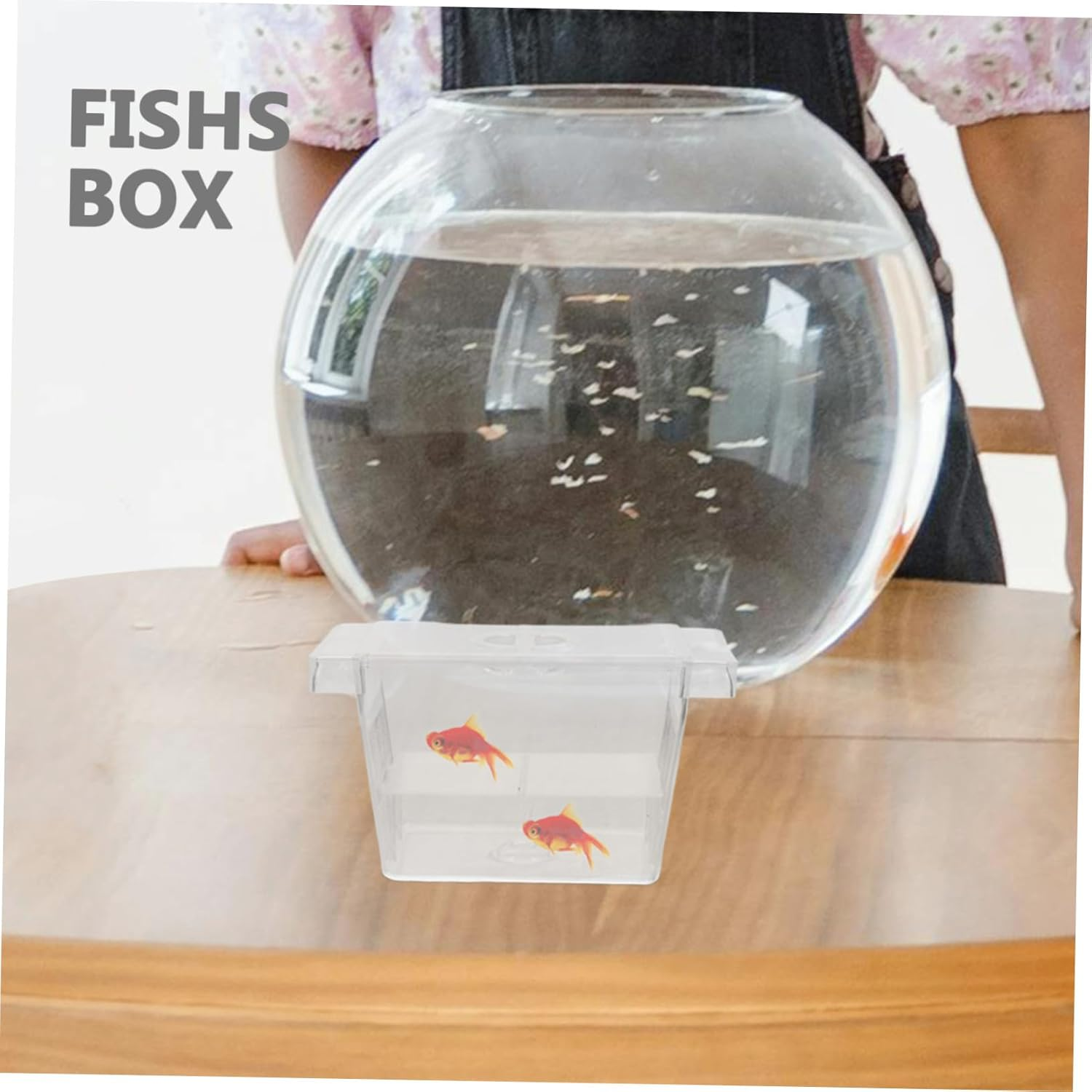 ANDRESLAD Aquarium Fish Breeding Box Separator Dual-Layer Self-Floating Fish Fry Incubator Plastic Nursery Container image number 2