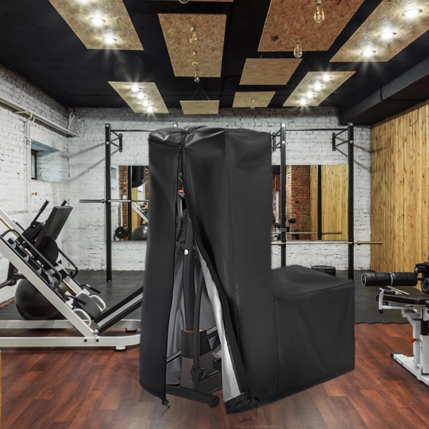 Elliptical Cover, Waterproof Elliptical Exercise Machine Cover, Exercise Trainer Cover for Home and Gym (Black, 71''L X 29''W X 65''H) image number 4