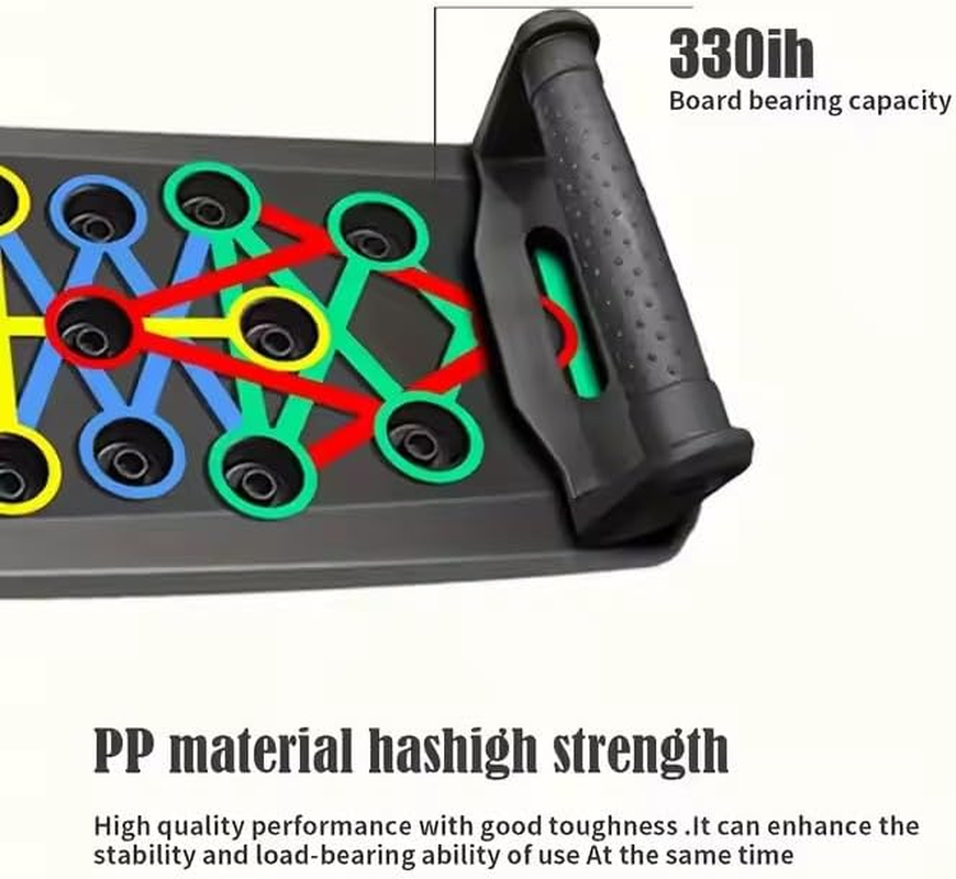 Bushora Push up Board-Push up Board Men- Foldable Portable Exercise Equipment, Multi-Function Strength Training Board for Men and Women image number 4