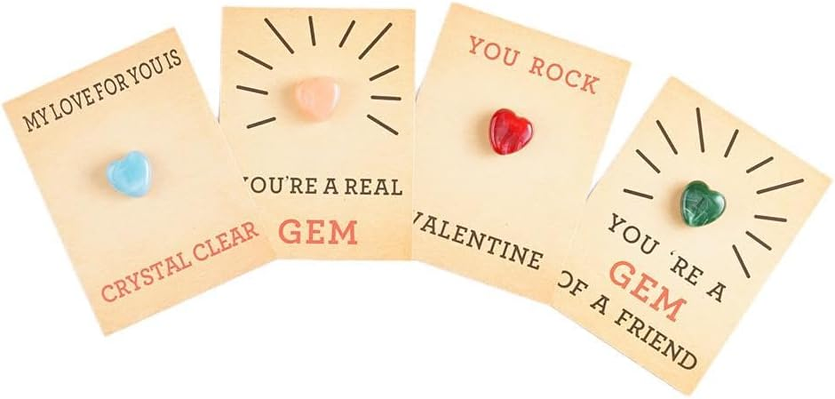 Custelen 24-Pack Valentine'S Day Cards with Heart-Shaped Plastic Stones - Funny Kids Gifts for Boys, Girls, Toddlers - Classroom School Party Favors image number 4