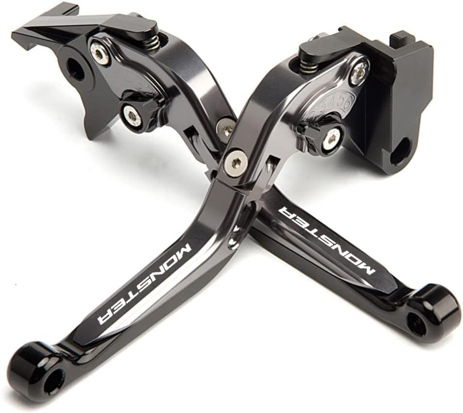 For Ducati Monster 659/ LAMS 2018-2021 Modified CNC Aluminum Alloy Length Adjustable Foldable Brake Clutch Lever Accessories (Gray) image number 4