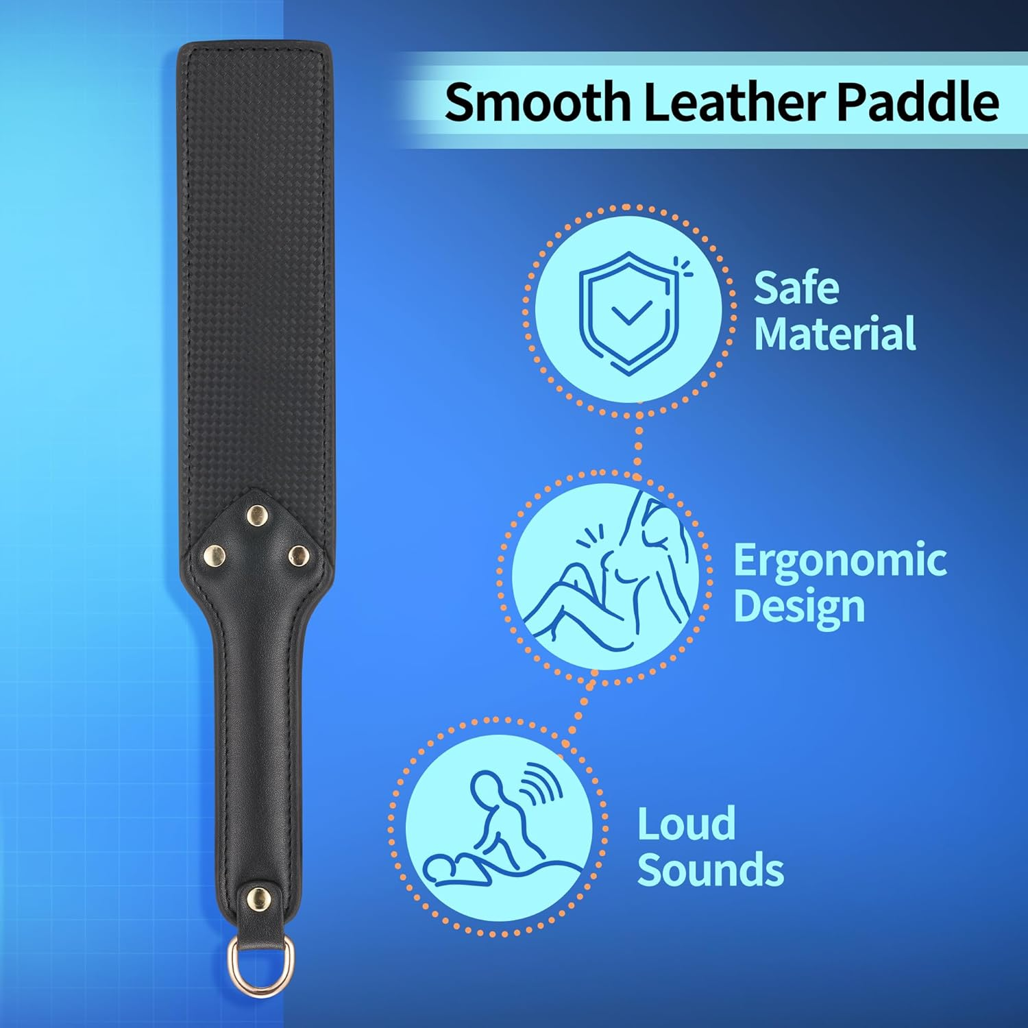 BDSM Spanking Paddle Slapper Teaser Faux Leather Adult Sex Dominant Slave SM Spankers for Couple Role Play Adult Sex Toy image number 2