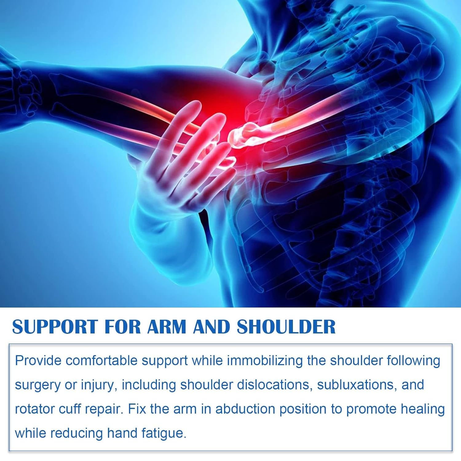 Shoulder Sling with Abduction Pillow, Shoulder Sling Immobilizer for Rotator Cuff, Sublexion, Surgery, Dislocated and Broken Arm, Arm Sling Shoulder Immobilizer with Pillow (Right) image number 3