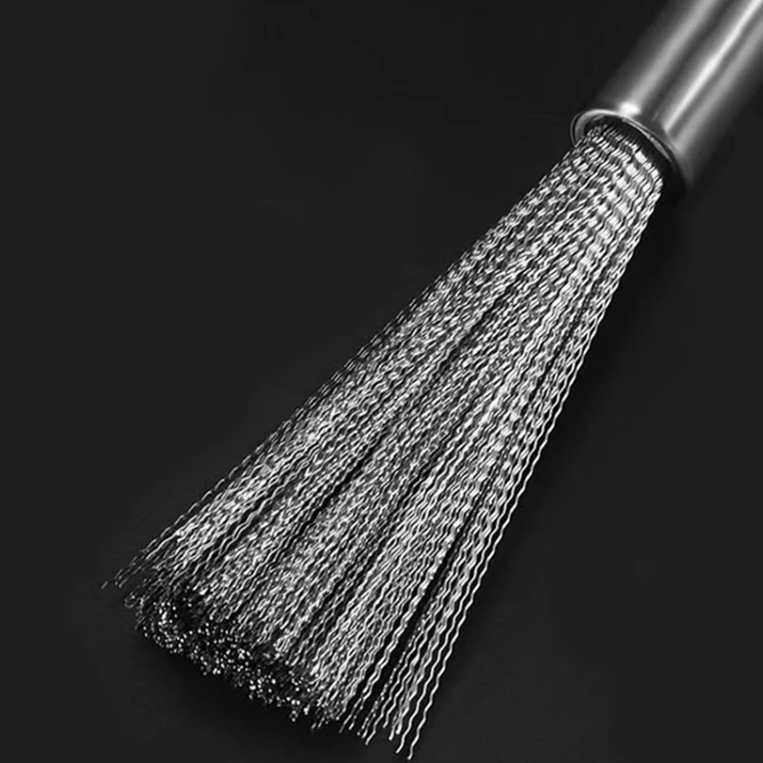 Steel Scourer - Stainless Steel Scrubber Cleaner - Scrubbing Brush with Handle, Metal Scrubbers | Deep Cleaning Scrubber Pots Pans Tumblers for Cleaning Dishes image number 3