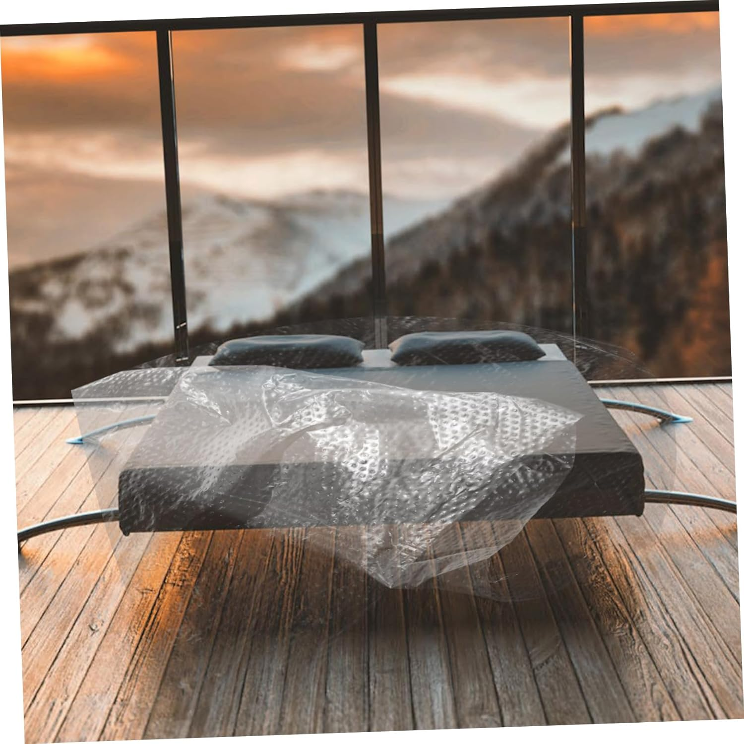 Outanaya Pre-Taped Masking Film Plastic Covering Furniture Protective Film Auto Body Paint Protection Tape 30Cm 40Cm 55Cm Rolls for Painting and Renovation 3Pcs image number 3