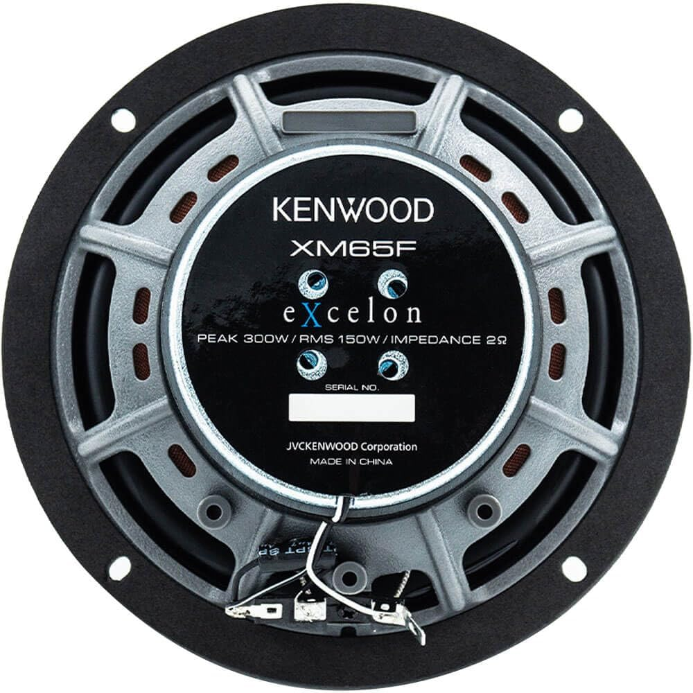 Kenwood Excelon XM65F Motorcycle Speakers (Pair), 6.5" 2-Way Coaxial Speakers for Select 2014-Current Harley Motorcycles, 300W, 2-Ohm Impedance, Injection-Molded Polypropylene Cone & PEI Dome Tweeter image number 2