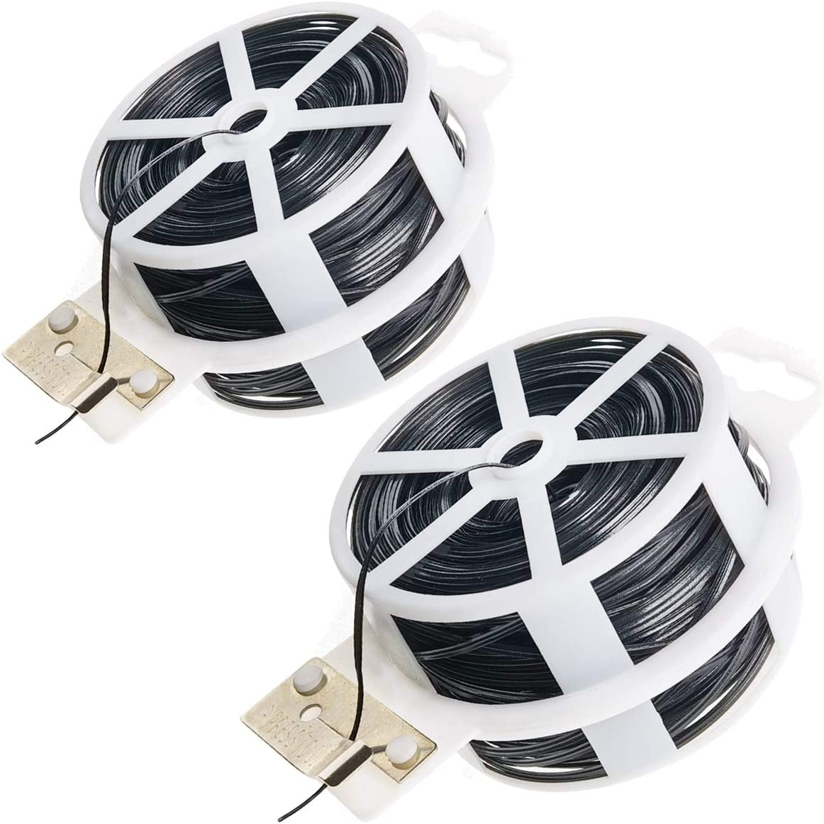 BEADNOVA Twist Tie 328 Feet (100M) Bread Ties Gardening Ties Black Plant Ties Multipurpose Plastic Coated Plant Twist Tie with Cutter for Potted Plants Garden Office and Home