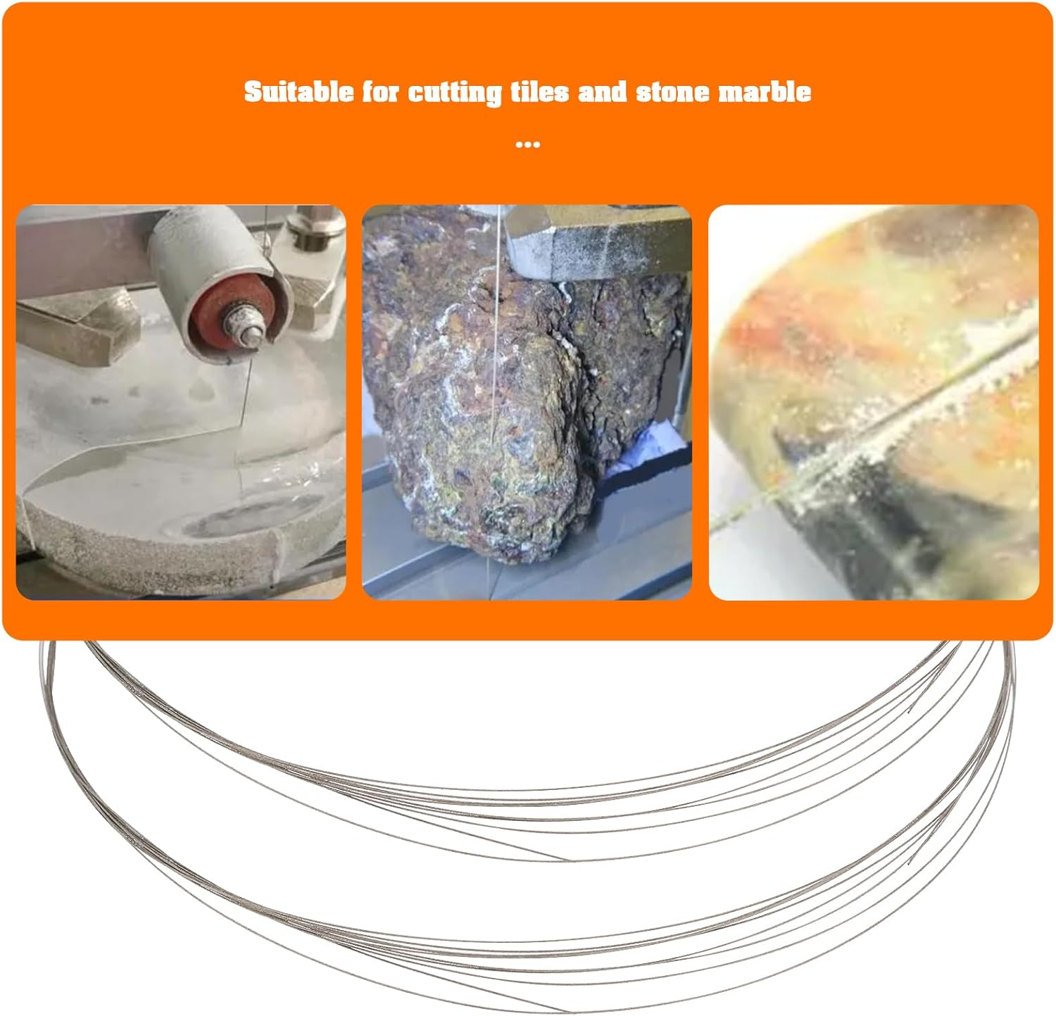 OTOTEC 2Pcs Diamond Cutting Circular Wire Saw 2 Meter Thickness 0.15Mm Ultra Fine Diamond Wire Saw Suitable for Cutting Ceramic Tiles and Stone Materials image number 6