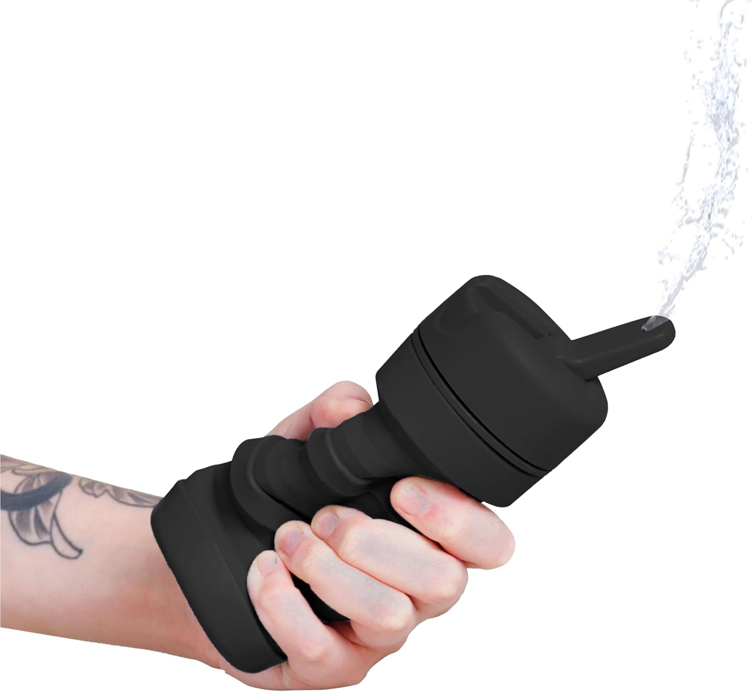 Tushy Travel Bidet: Collapsible & Expandable for Discreet Portability | Refreshing Clean for Camping, Outdoors & Travel (Peri Bottle for Postpartum Care, Helps with Hemorrhoid Relief), Jet Black image number 1