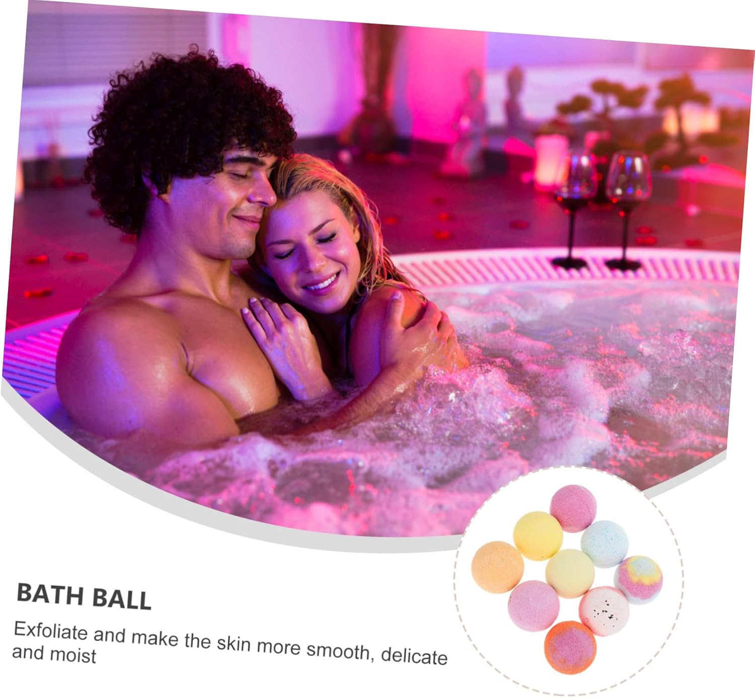 Beatifufu 9Pcs Essential Oil Set 60G Fragrant Bubble Balls for Spa Relaxation Moisturizing Bath Accessories Women and Boys and Girls image number 1