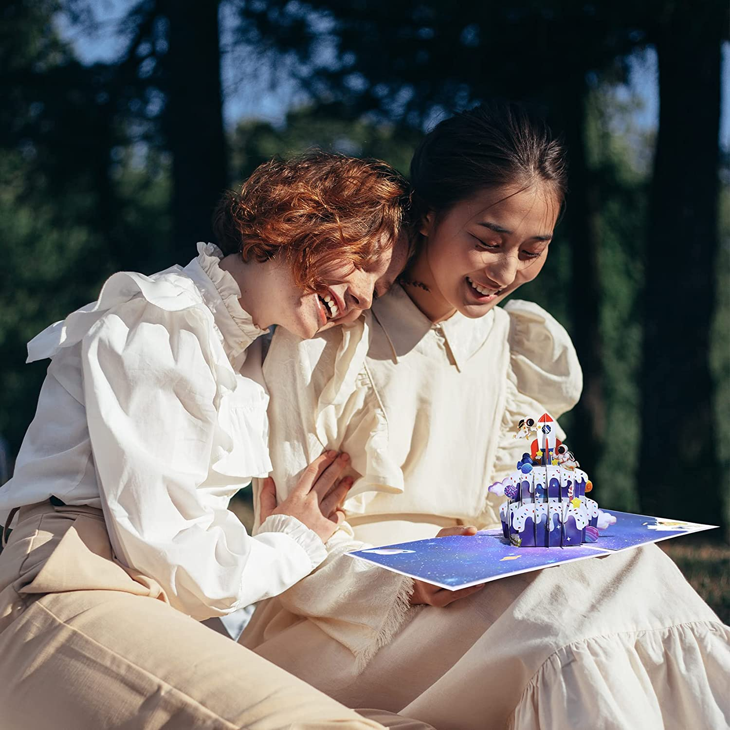 Magic Ants Outer Space Pop up Birthday Card,3D Birthday Popup Cards,Birthday Cake Funny Postcards Pop up Greeting Cards,Pop up Birthday Cards for Women Men (Birthday Cake - Rockets and Astronauts) image number 6