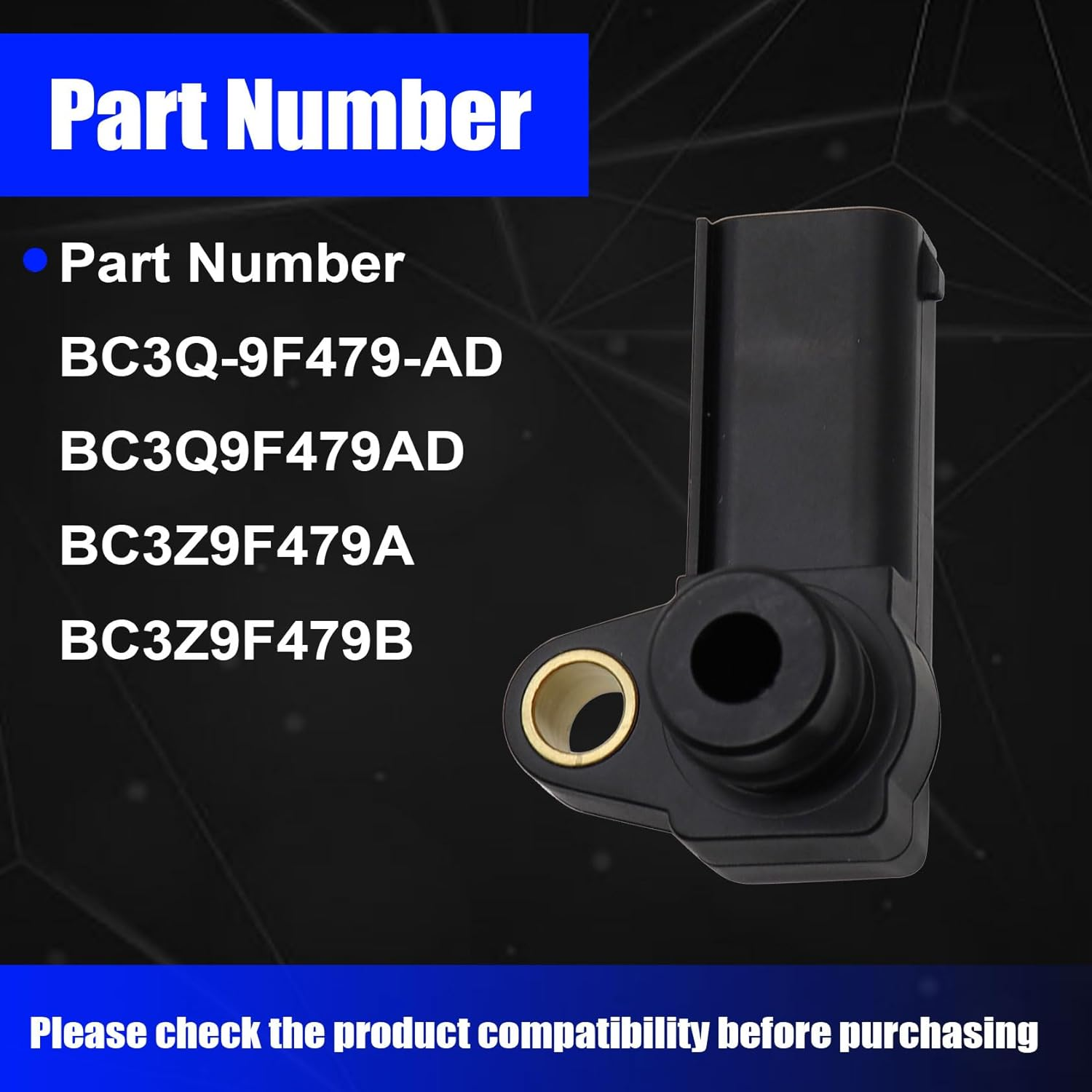 FZJDSD MAP Manifold Absolute Pressure Sensor Compatible with Ford F-250 F-350 Super Duty 6.7L Diesel 2011-2019 Replace BC3Q-9F479-AD image number 3