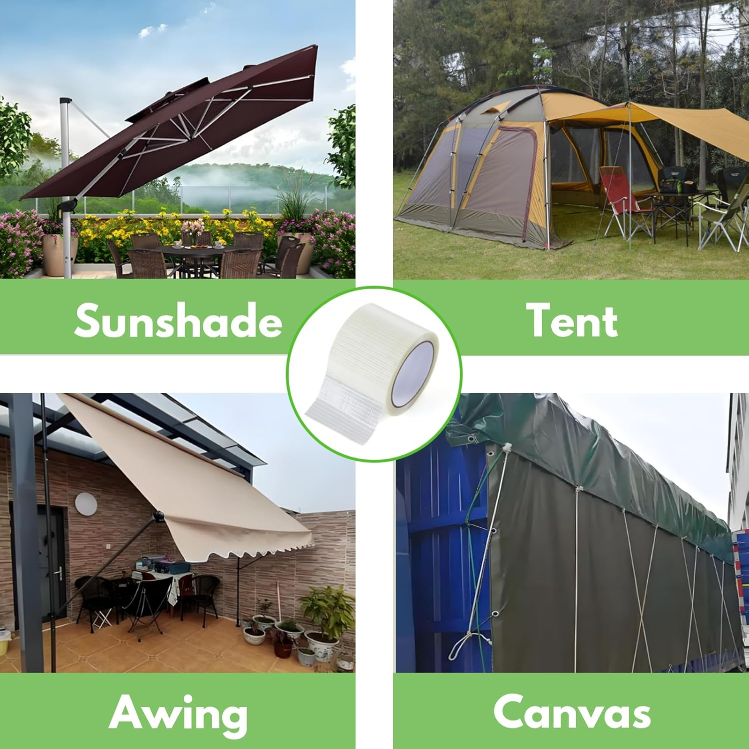 ZTOWOTO RV Awning Repair Tape, Waterproof Sail Tape Tear Resistant, Canvas Repair Tape for Canvas, Boat Cover, Sail, Tarp Repair (Width-8Cm) image number 5