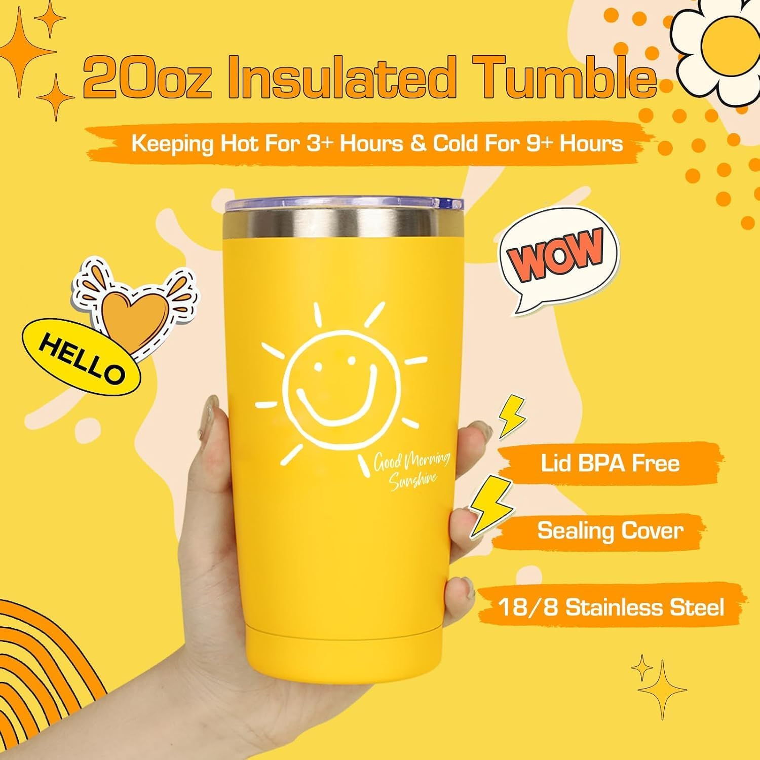 Birthday Gifts for Women &ndash; Sunshine Care Package Gift Hamper with 10 Thoughtful Items &ndash; Unique Gifts for Girl Friend, Cheer up & Self Care Box image number 1