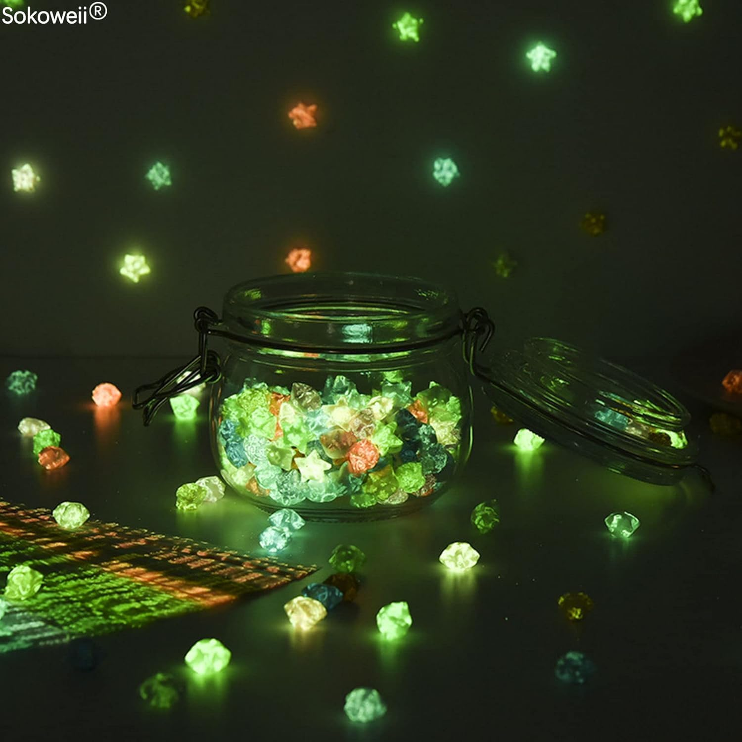 Origami Star Paper Strips, Handmade DIY Lucky Star Origami, Star Pattern image number 4