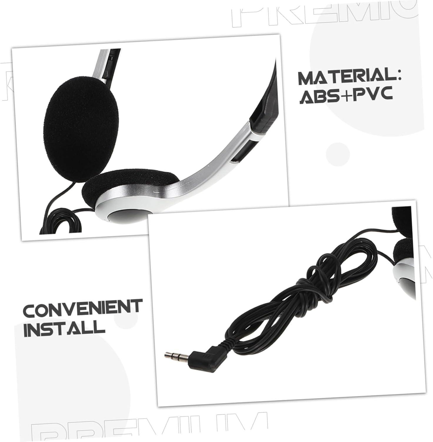 Sewroro Retro Wired Ear Headphones with USB C Adapter Comfortable Ergonomic Design for Women High Definition Sound for School Travel Library Use Compatible with Computers Phones Tablets image number 6