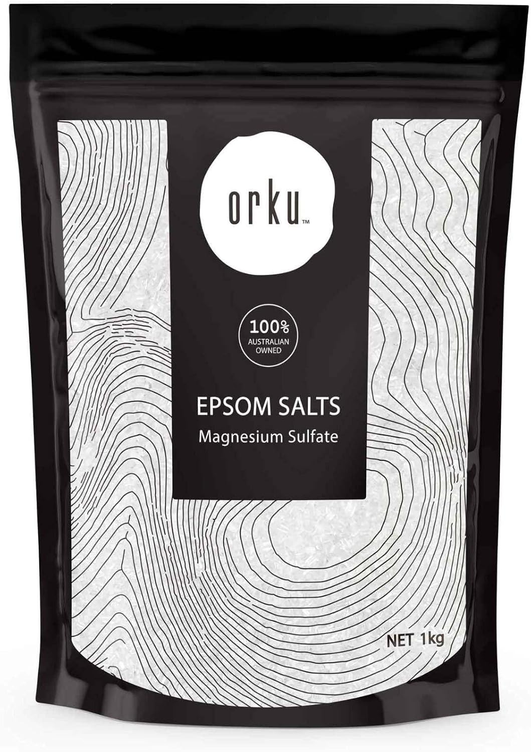 Orku 1Kg Epsom Salt - Magnesium Sulphate Bath Salts Skin Body image number 2