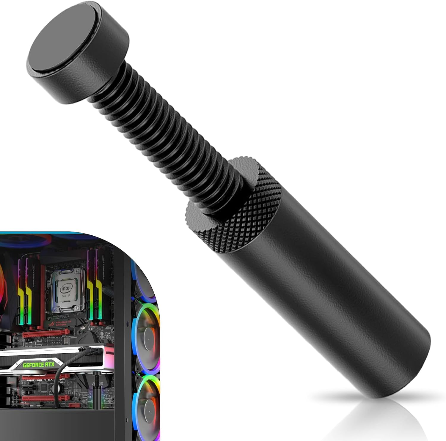 Luojinluoda Graphics Card GPU Brace Support, Adjustable GPU Sag Bracket, Universal GPU Stand, Anti-Sag Video Card Bracket, GPU Support Bracket for Computer Components (L, 74-120Mm) image number 3