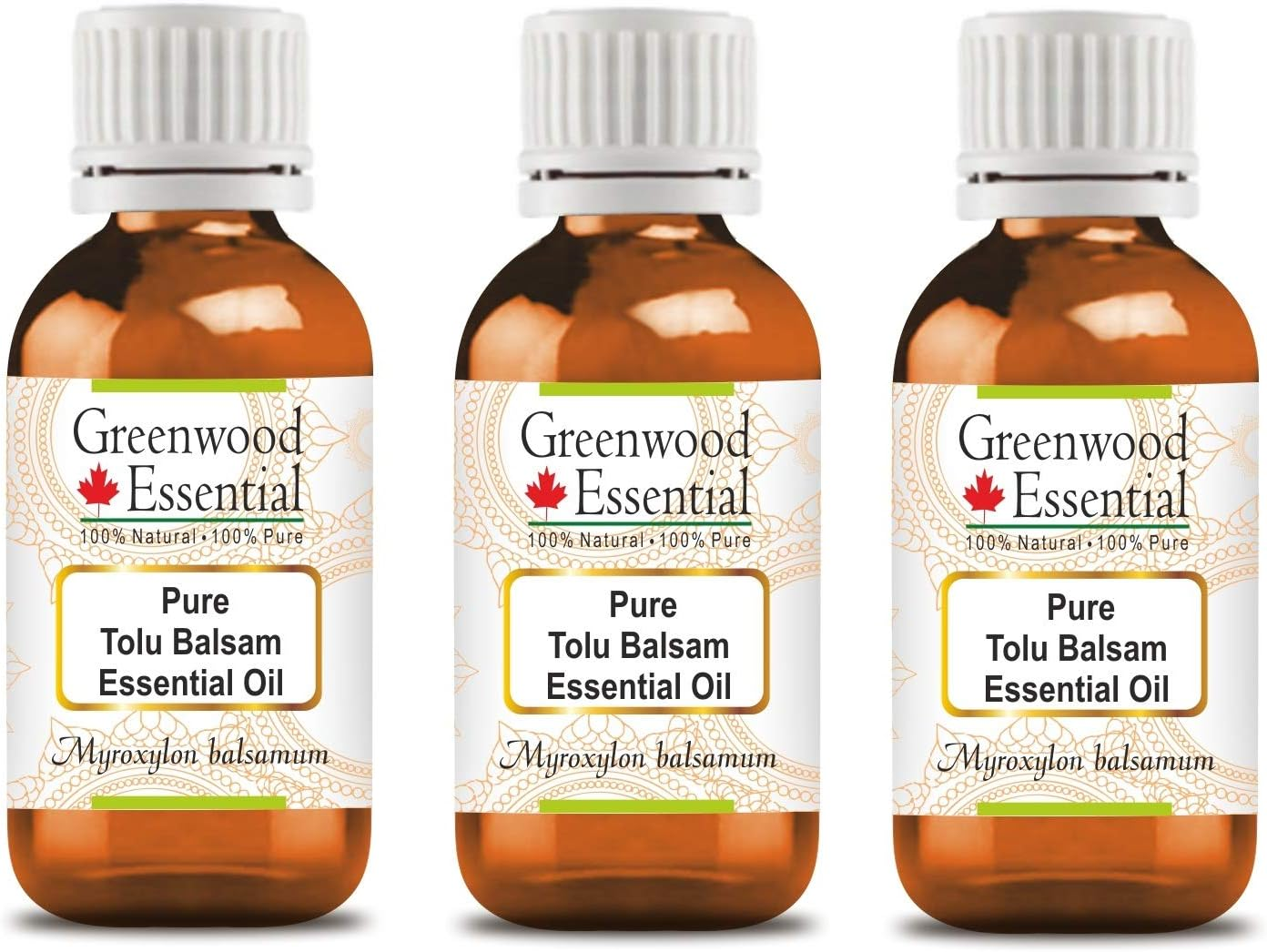 Greenwood Essential Pure Tolu Balsam Essential Oil (Myroxylon Balsamum) Steam Distilled for Personal Care (Pack of Three) 100Ml X 3 (10Oz) image number 5