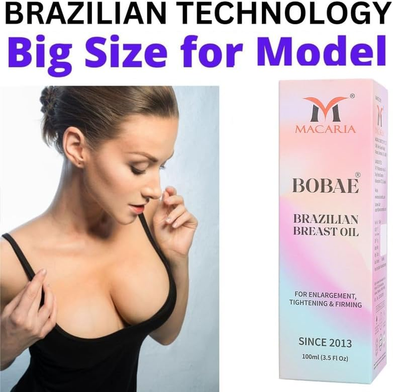 Bobae Brazilian Breast Plumping Enlargement Oil- Bust Breast Enlargement Oil- Shaping Perfection Breast Oil Massage Breast Firming Tightening Big Boobs Bigger Bust for Women image number 6