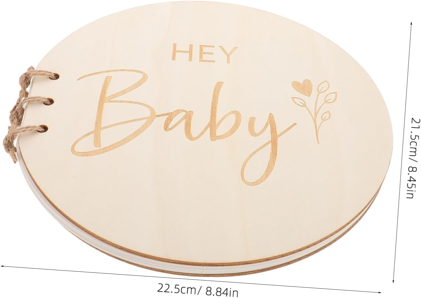 Natural Wood Baby Shower Guest Books Baby Shower Sign-In Book, Blank Keepsake Memory Album for Party Celebrations image number 6