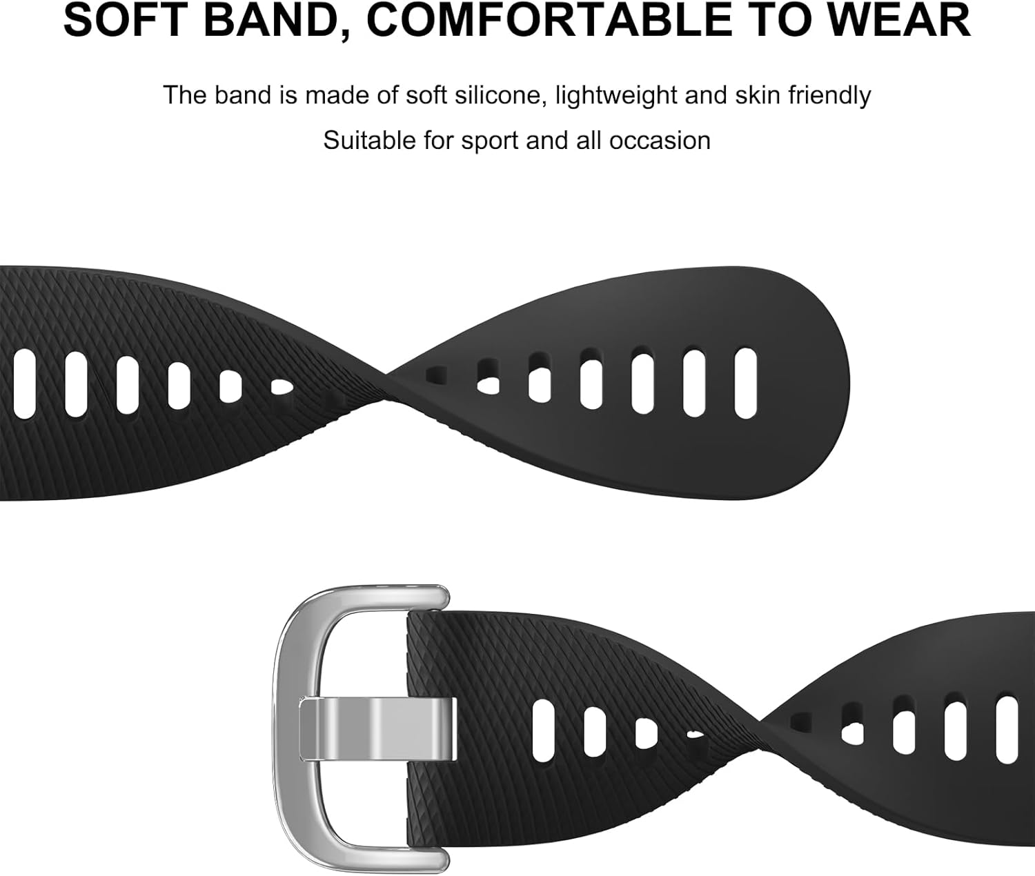 Leonids for Samsung Galaxy Watch 3 45Mm Band/Samsung Gear S3 Frontier/Classic Band for Men Women, Soft Silicone Replacement Wristbands Straps for Samsung Galaxy Watch 46Mm - Blue Grey-A image number 4