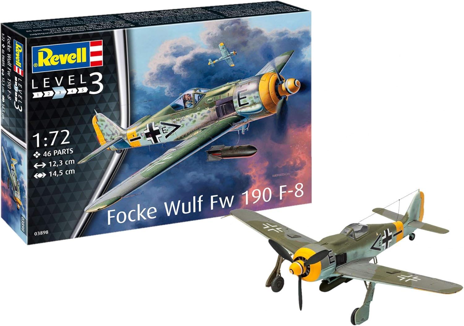 Revell 1:72 Scale Level 3 Focke Wulf Fw190 F-8 Model Kit image number 3
