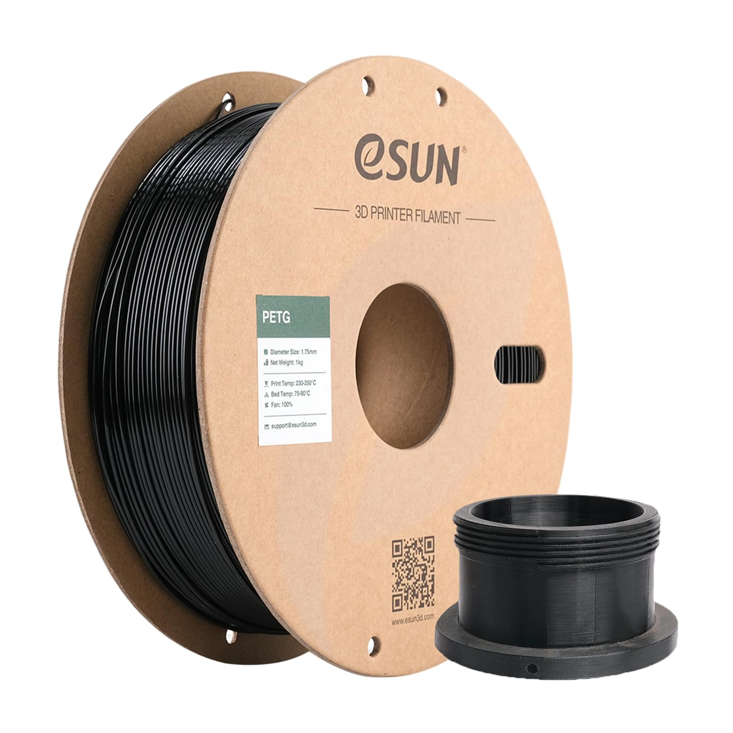 Esun PETG Filament 1.75Mm, 3D Printer Filament PETG, Dimensional Accuracy +/- 0.05Mm, 1KG Spool (2.2 LBS) 3D Printing Filament for 3D Printers,Solid White