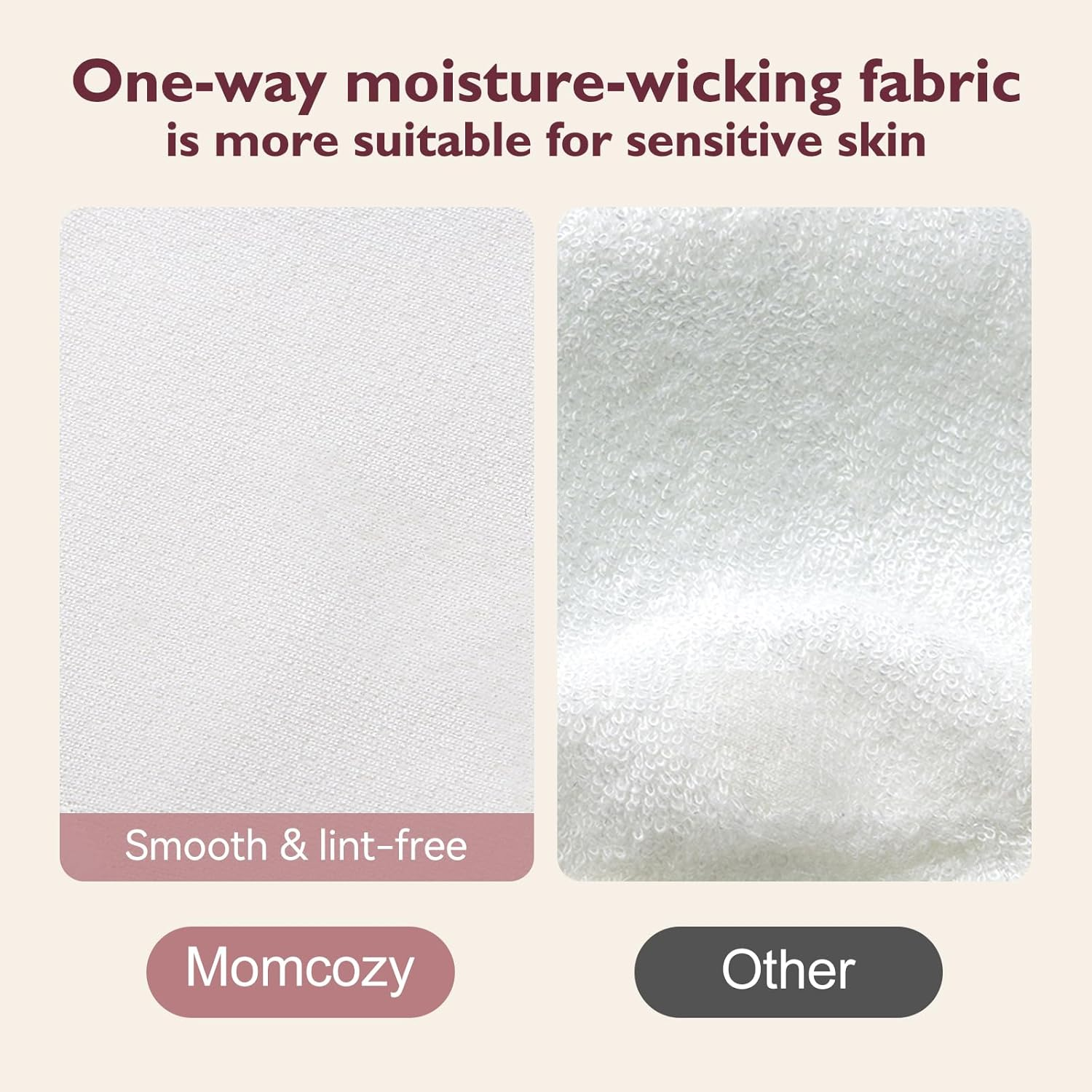 Momcozy Reusable Breast Pads, Innovative Use of Absorbent Fabric & 4 Layers of Super Absorbent Core Washable Nursing Pads, Absorb Quickly and Leak-Proof, 14 Pack + Wet & Dry Separation Bag + Wash Bag image number 3