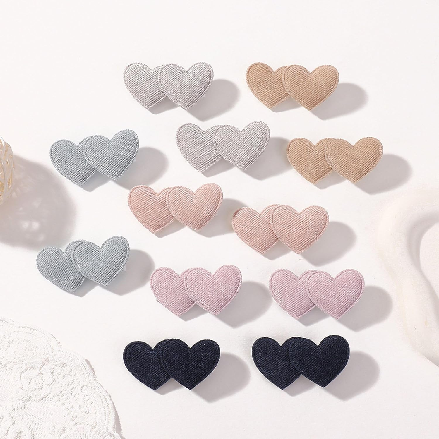 JOVALA 12PCS Baby Girls Hair Clips Heart Shaped Hair Barrettes Fully Lined Alligator Clip Hair Accessories for Baby Teen Toddler Girls Kids Children image number 2