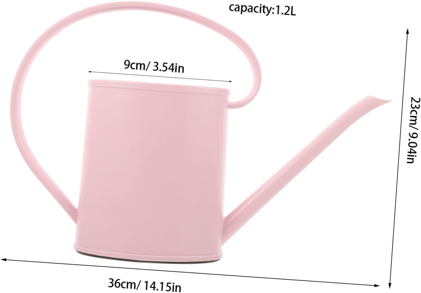 1.2L Watering Can Long Spout Pink Gardening Watering Kettle for Indoor Outdoor Plants Garden Supply image number 3