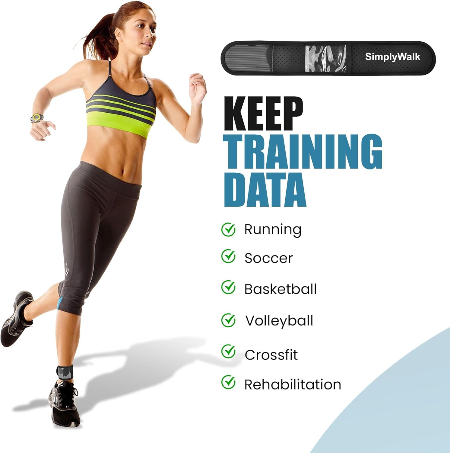 Adjustable Ankle Band for Fitness Pedometer, Soft Wear Ankle Band with Transparent Pouch for Step Counter (Steps Tracker Not Included) image number 5