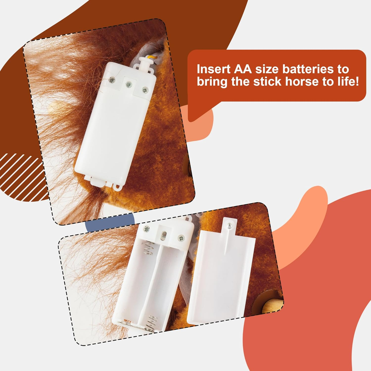 Morytale Plush Horse Riding 39Inch,Horse Provides Fun Pretend Play for Toddlers & Preschoolers， Clip-Clop Sounds image number 6