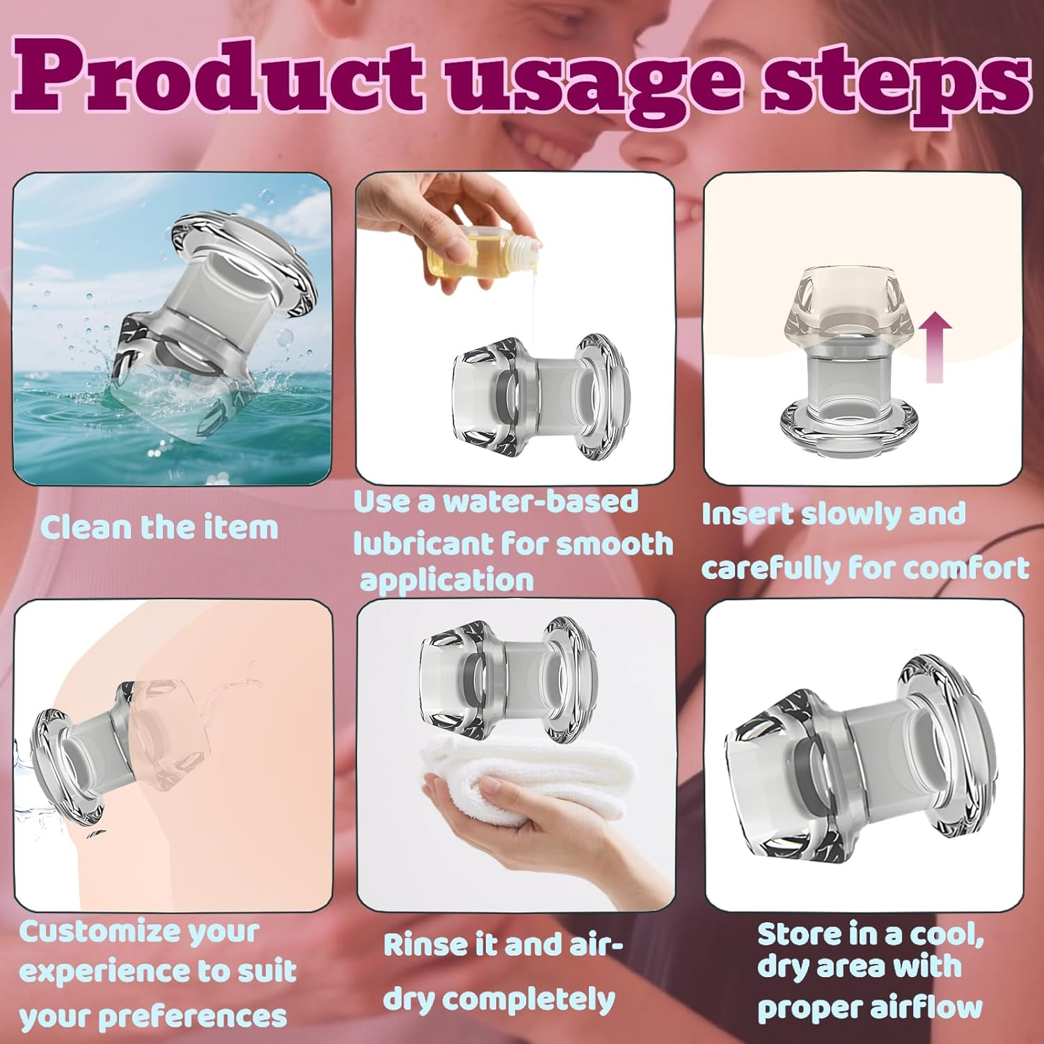 Hollow Anal Plug Anal Trainer Adult Sex Toy Butt Plug Anal Toy for Couple Sm Silicone Tpe Material Stimulator for Couple L image number 1