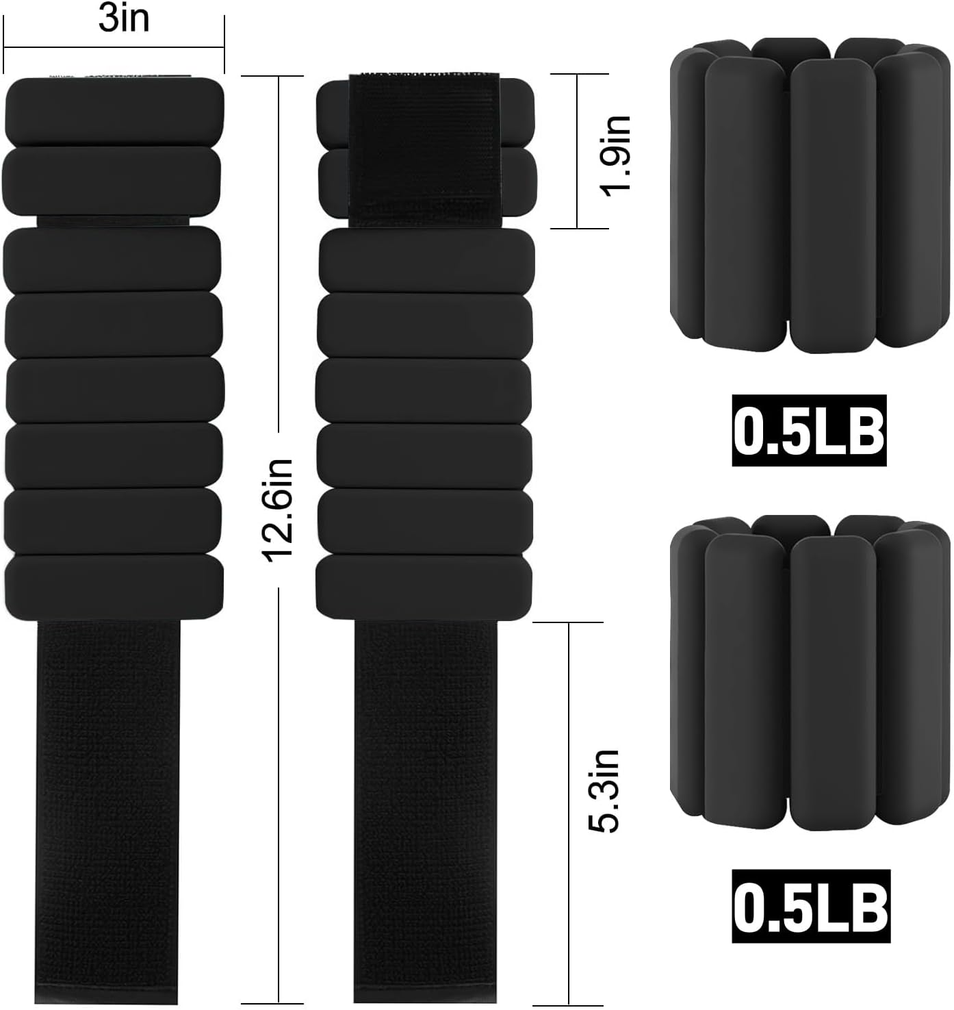 Wrist Weights for Women, Adjustable Wearable Wrist and Ankle Weights Set of 2, Silicone Wristlet Bracelet Wraps for Weighted Exercise, Walking, Yoga, Dance, Pilates, Aerobics image number 1