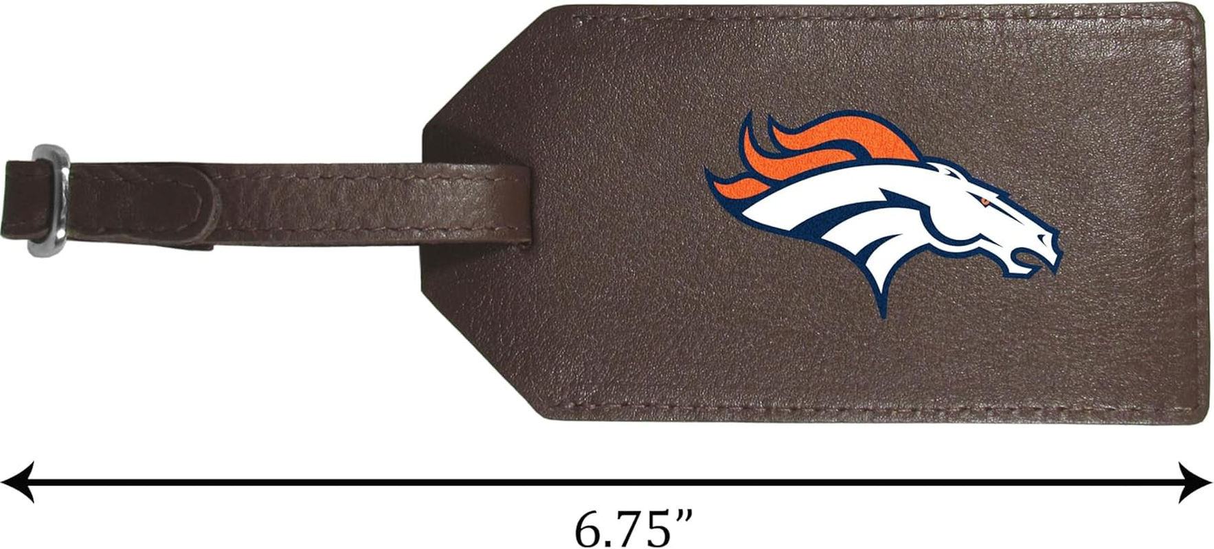 Siskiyou Denver Broncos Leather Luggage Strap, One Size, Team Colors image number 1