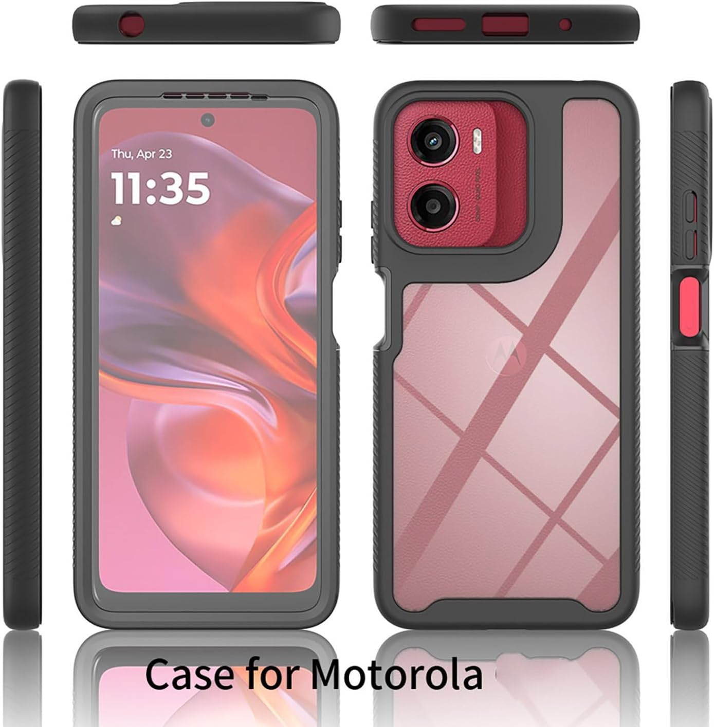 ILING Trasparente Case for Motorola Moto E15/MOTO G05/MOTO G15/MOTO G15 Power, 360&deg; Full Body Protection Cover with Built-In Screen Protector, Shockproof Hard PC + Silicone TPU Case Cover,Light Purple image number 2