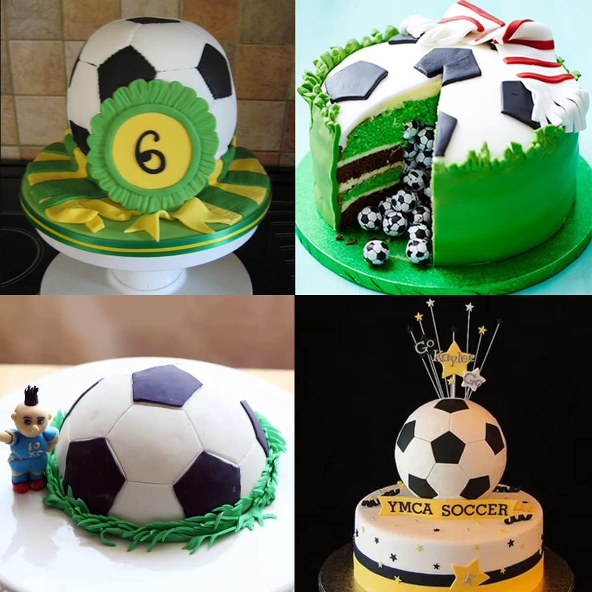 4 Pcs Football Pattern Cookie Cutters 4 Sizes Hexagon Cookie Cutter Plastic Soccer Cake Fondant Cutters for Kitchen Boys Kids DIY Soccer World Cup Sugar Craft Moulds Cake Desserts Decorating Tools image number 5