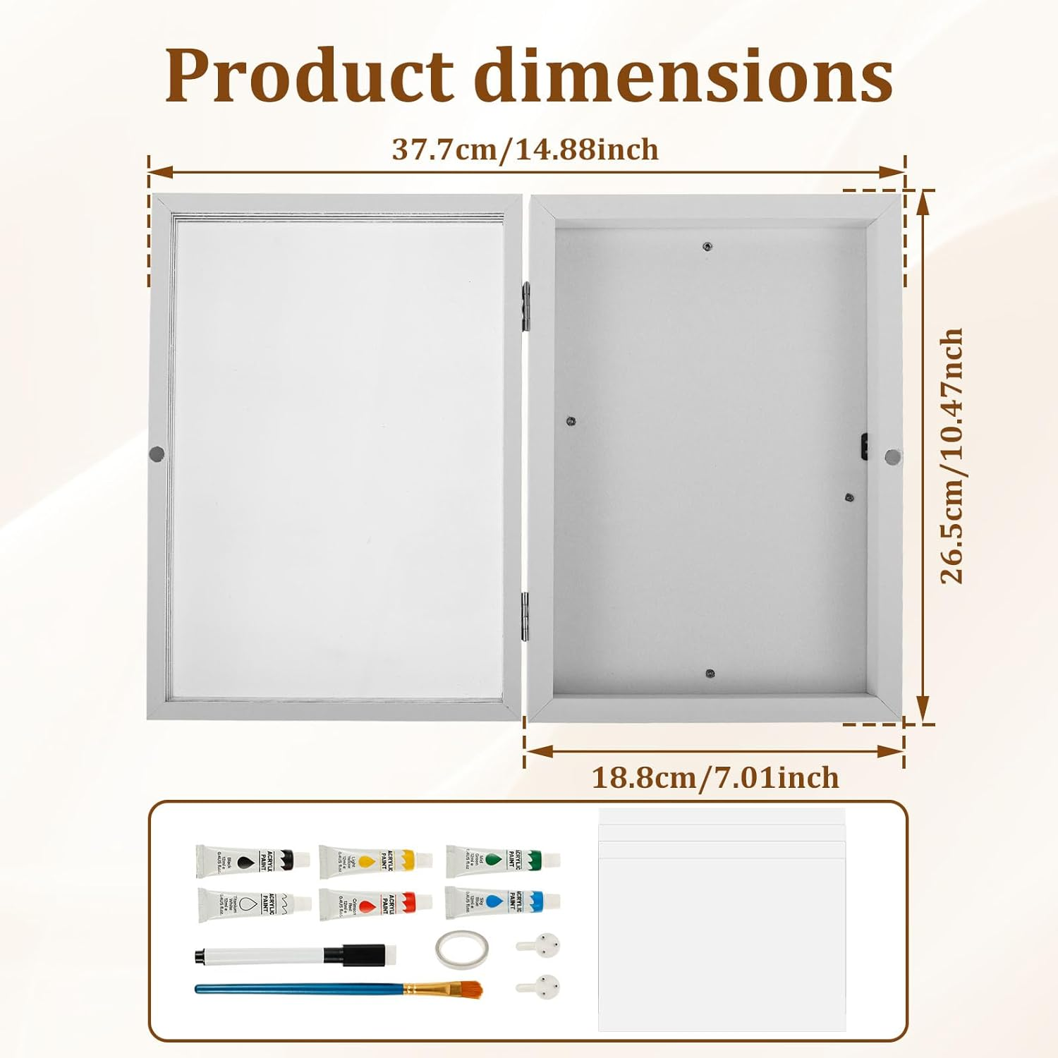 Family Handprint Kit，Diy Baby Hand and Footprint Kit, Significative DIY Craft Keepsake Frame, Memorable Hand Print Photo Frame for Parent Kid Home (White) image number 6
