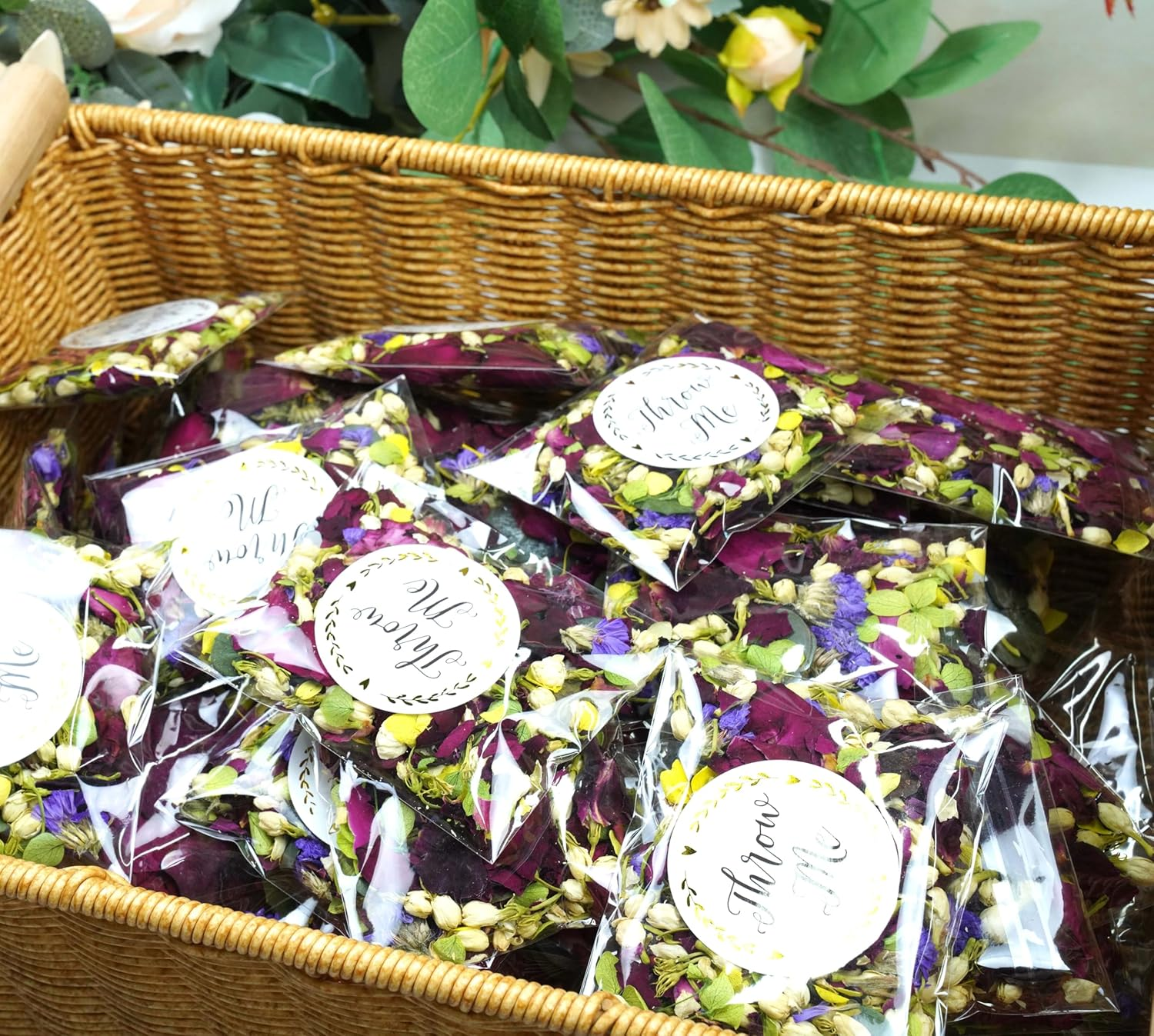 Rainbowpana 12 Pack Biodegradable Confetti, Dried Flower Petals, Biodegradable Flower Petals for Weddings, Wedding Confetti, Wedding Send off Ideas, Wedding Exit Ideas - Flower Petals image number 4