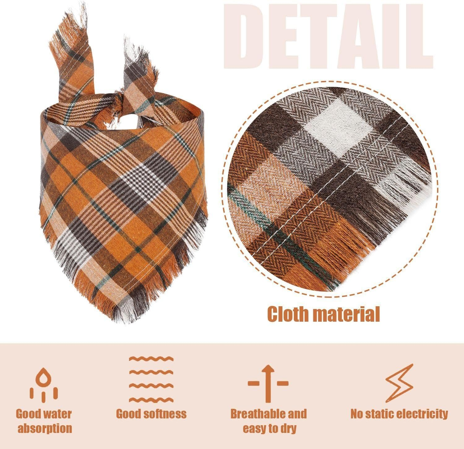 GTYHH 1PC Pet Scarf Puppy Plaid Pet Scarf Personalized Dog Scarf Warm Dog Scarf