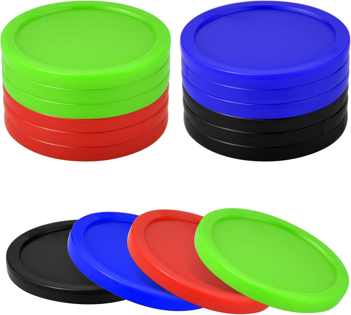 Coopay 12 Pieces Home Air Hockey Pucks 2.5 Inch Heavy Pucks for Game Tables Equipment Accessories, 13 Grams - Blue image number 7