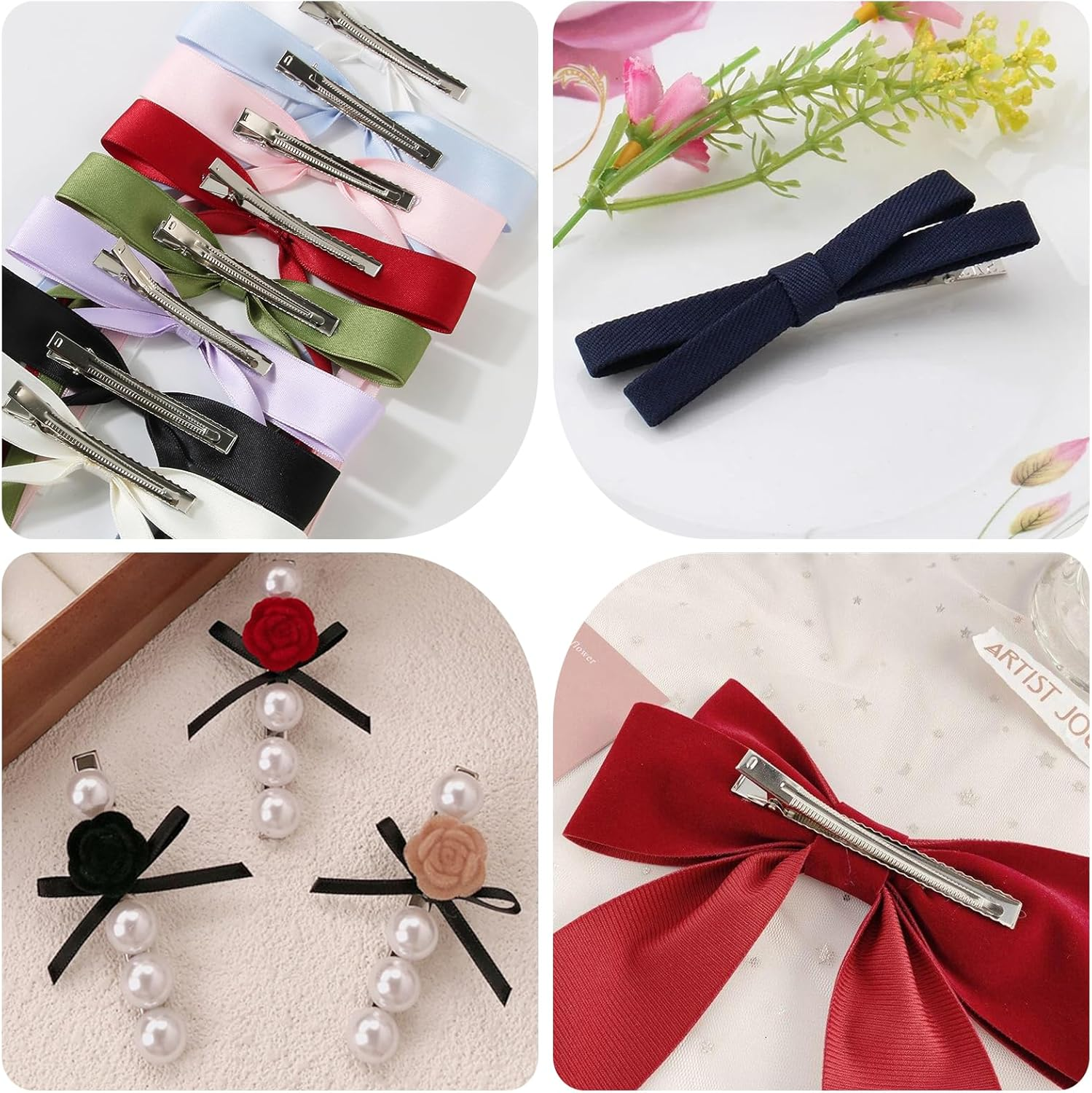 100 Pack 75Mm Small Silver Metal Alligator Hair Clips Curl Section Crocodile Barrettes Duckbill Hairclips Hair Bow Making Crafts DIY Hair Accessories for Girls image number 6