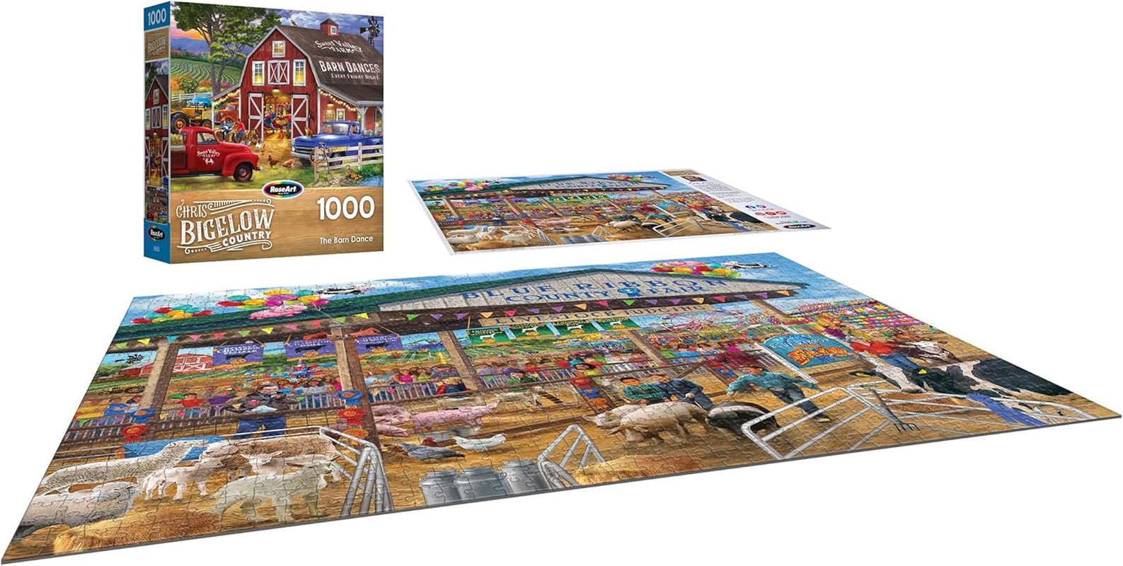 Chris Bigelow 1000 PC Jigsaw Puzzle - Blue Ribbon County Fair image number 1