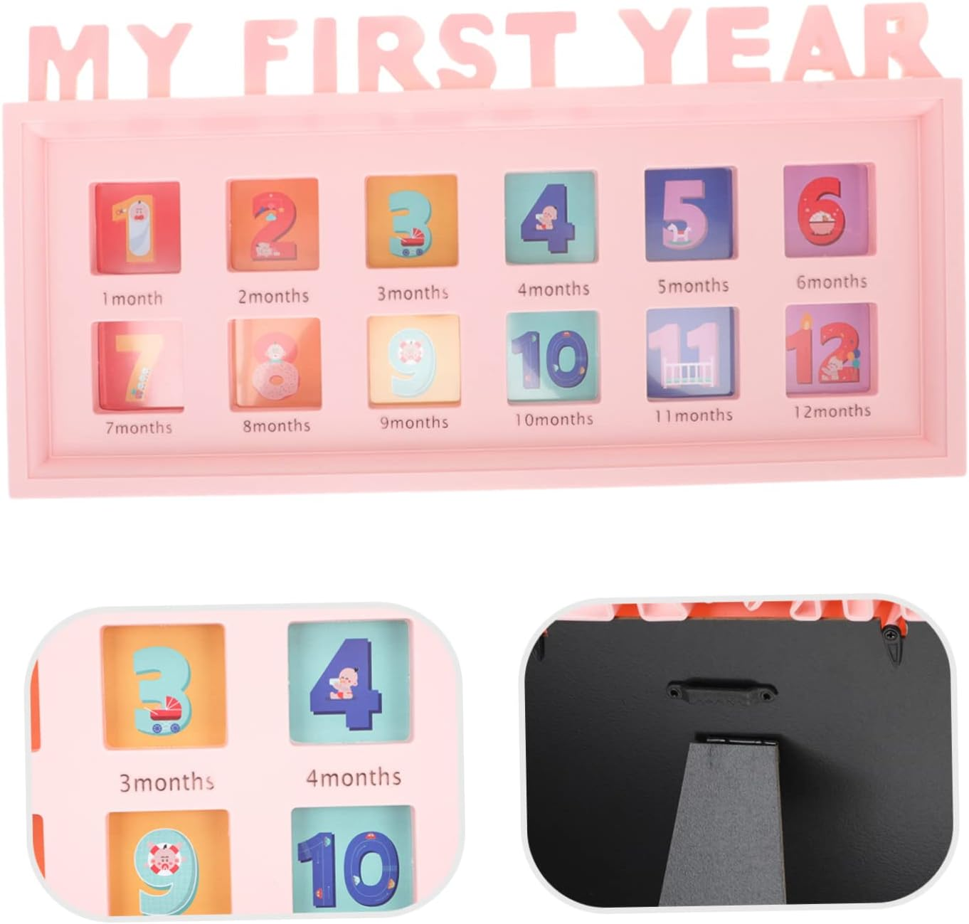Boy Girl'S Growth Photo Frame Month Milestone Frame Boy Girl Growth Frame for Book image number 1